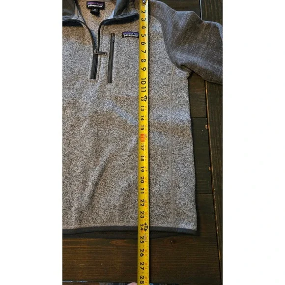 Patagonia Better sweater Fleece Pullover Quarter Zip Gray Speckled Mens XS - Picture 7 of 8